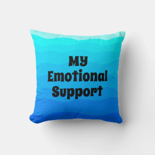 aqua blue wave typography personalised retro  cushion
