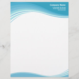 Aqua Blue Waves letterhead