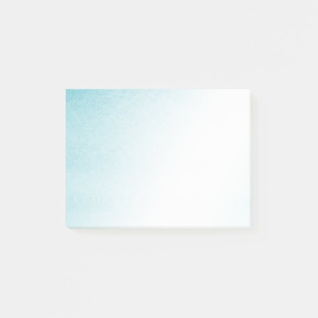 Aqua Blue White Ombre Post-it Notes (Front)