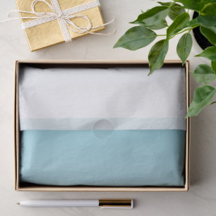 Aqua Blue White Ombre   Tissue Paper