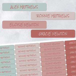 Aqua Blush Colour Coded Penned Name Waterproof
