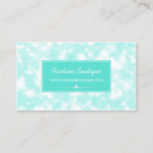 Aqua Bokeh Fashion Boutique Business Card