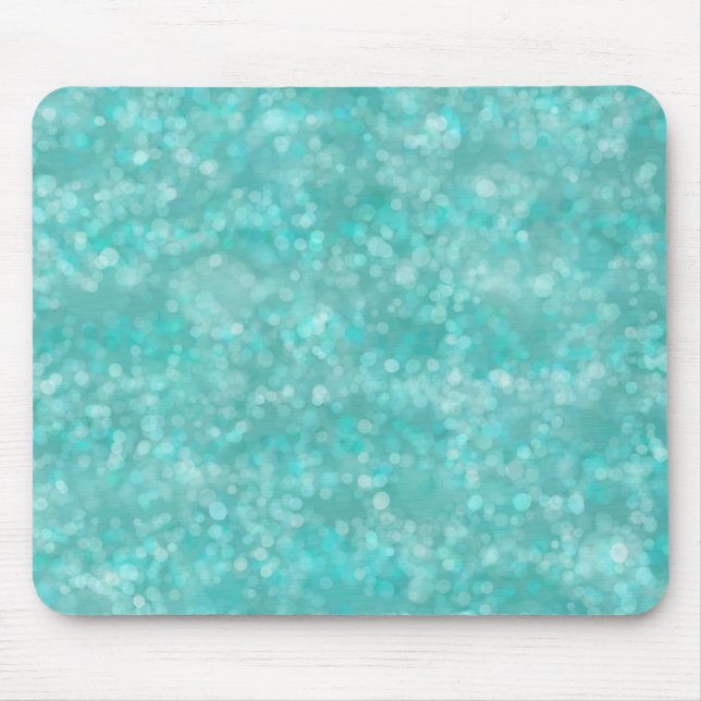Aqua Bokeh Mouse Mat (Front)