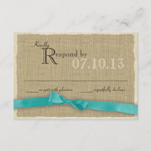 Aqua Bow and Burlap Wedding Response