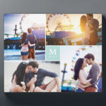 Aqua Box Timeless Monogram Wedding Photo Easel Plaque<br><div class="desc">Designed by fat*fa*tin. Easy to customise with your own text,  photo or image. For custom requests,  please contact fat*fa*tin directly. Custom charges apply.

www.zazzle.com/fat_fa_tin
www.zazzle.com/color_therapy
www.zazzle.com/fatfatin_blue_knot
www.zazzle.com/fatfatin_red_knot
www.zazzle.com/fatfatin_mini_me
www.zazzle.com/fatfatin_box
www.zazzle.com/fatfatin_design
www.zazzle.com/fatfatin_ink</div>