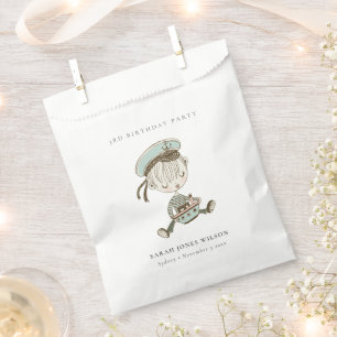 Aqua Boys Little Sailor Nautical Any Age Birthday Favour Bags