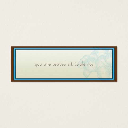 Aqua Brown Place Cards