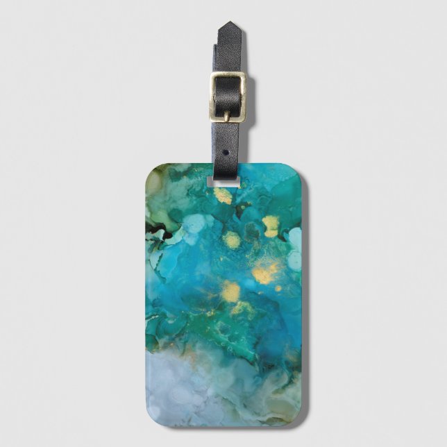Aqua Brume I Luggage Tag (Front Vertical)