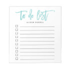 Aqua | Brush Lettered Personalised To Do List