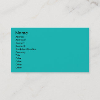 Aqua Business Card