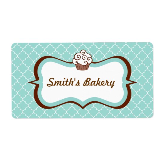 Aqua Business Cupcake Labels