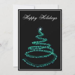 aqua Business Holiday Greetings Card