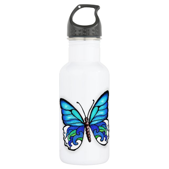 Aqua Butterfly 532 Ml Water Bottle (Front)