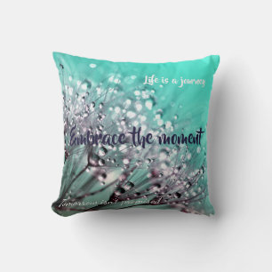Aqua Cactus Bonsai Life Is A Journey Pillow