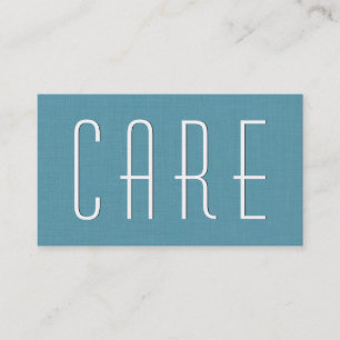 Aqua CAREGIVER Simple Style V41 Business Card