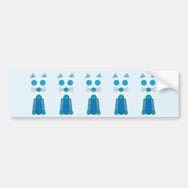 Aqua CAT Bumper Sticker (Front)