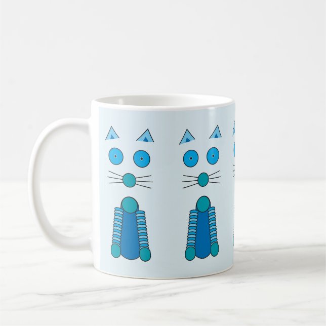 Aqua CAT Coffee Mug (Left)