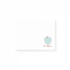Aqua Chevron Apple Teacher Post-It Notes
