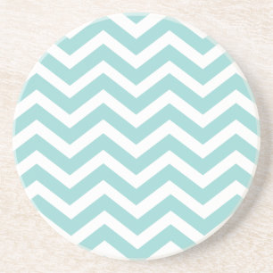 Aqua Chevron Coasters