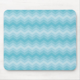 Aqua Chevron Mouse Mat