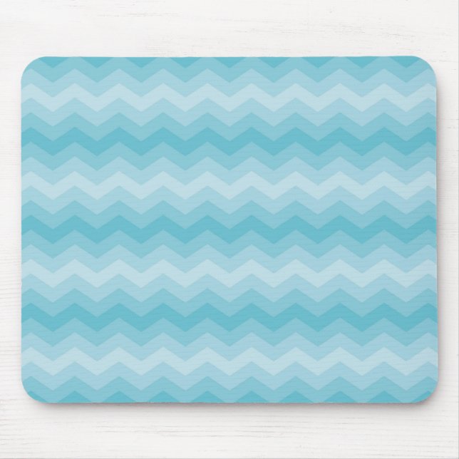 Aqua Chevron Mouse Mat (Front)