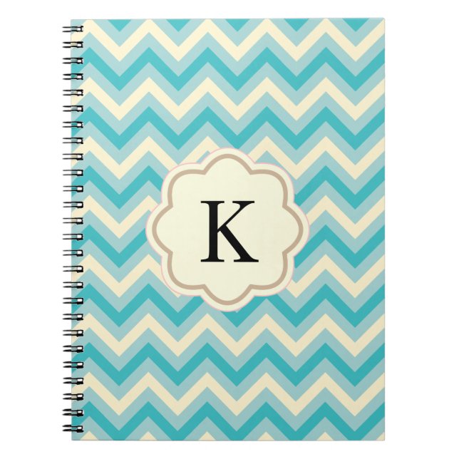 Aqua Chevron Notebook (Front)