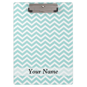 Aqua chevron pattern clipboard