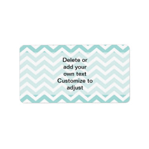 Aqua  chevron pattern label