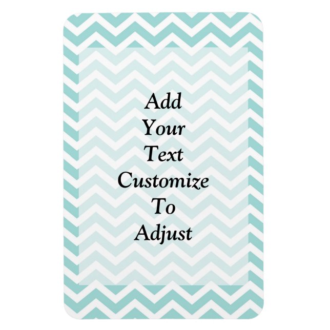 Aqua  chevron pattern magnet (Vertical)