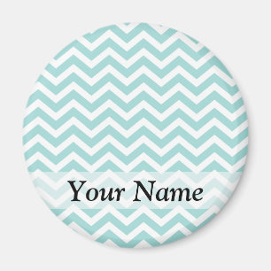 Aqua chevron pattern magnet