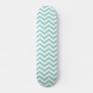 Aqua chevron pattern skateboard
