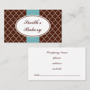 Aqua Chocolate Business Card