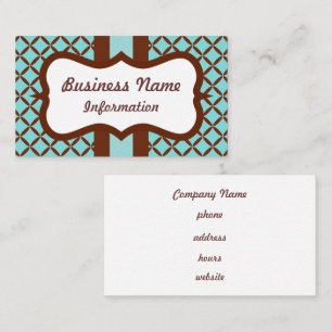 Aqua Chocolate Business Card