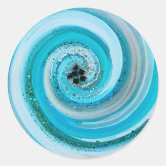 Aqua Christian Sticker Oceans Swirl Abstract