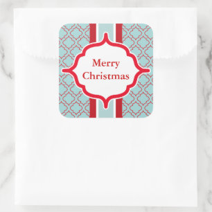Aqua Christmas Stickers