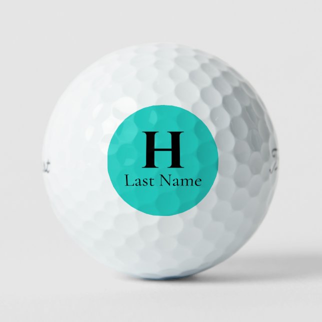 Aqua Circle Personalised Golf Ball (3) HAMbWG (Front)