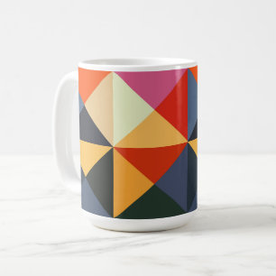 Aqua Colour Block Abstract Style Mug Cup