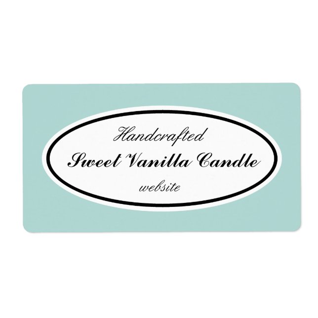 Aqua Colour Business Labels (Front)