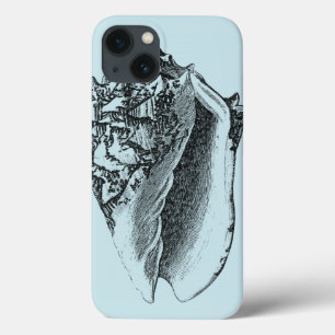 Aqua Conch Shell iPhone 13 Case