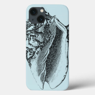 Aqua Conch Shell iPhone 13 Case