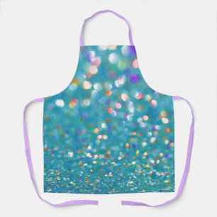 Aqua Confetti All-Over Print Apron