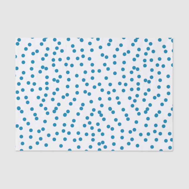 Aqua Confetti Dots Tissue Paper (Front)
