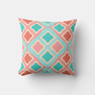 Aqua Coral Pattern Cushion