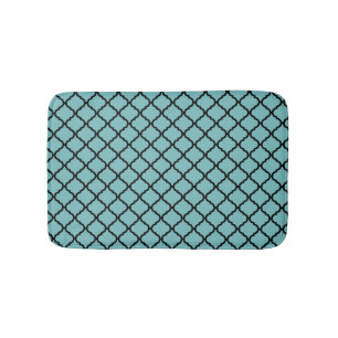 Aqua Country Chic Bath Decor Bath Mat