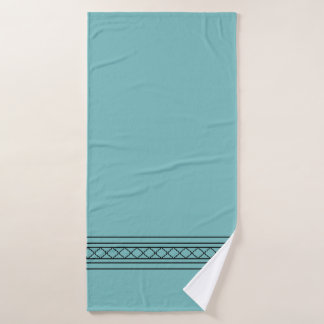 Aqua Country Chic Bath Decor Towel