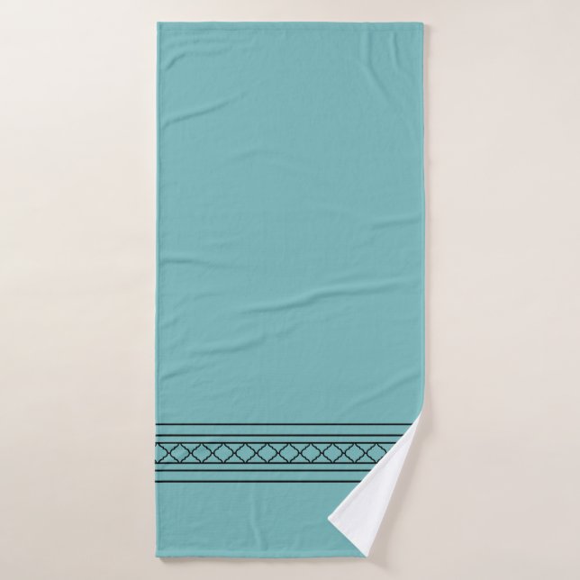 Aqua Country Chic Bath Decor Towel (Bath Towel)