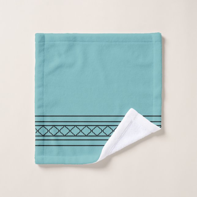 Aqua Country Chic Bath Decor Wash Cloth (Wash Cloth)