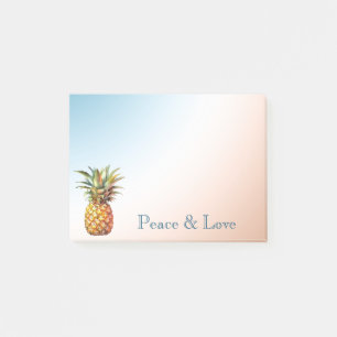 Aqua Cream Happy Tropical Pineapple Post-it Notes