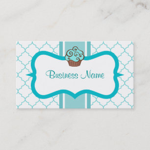Aqua Cupcake Business Card