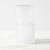 Aqua Custom Couple Script Names Wedding